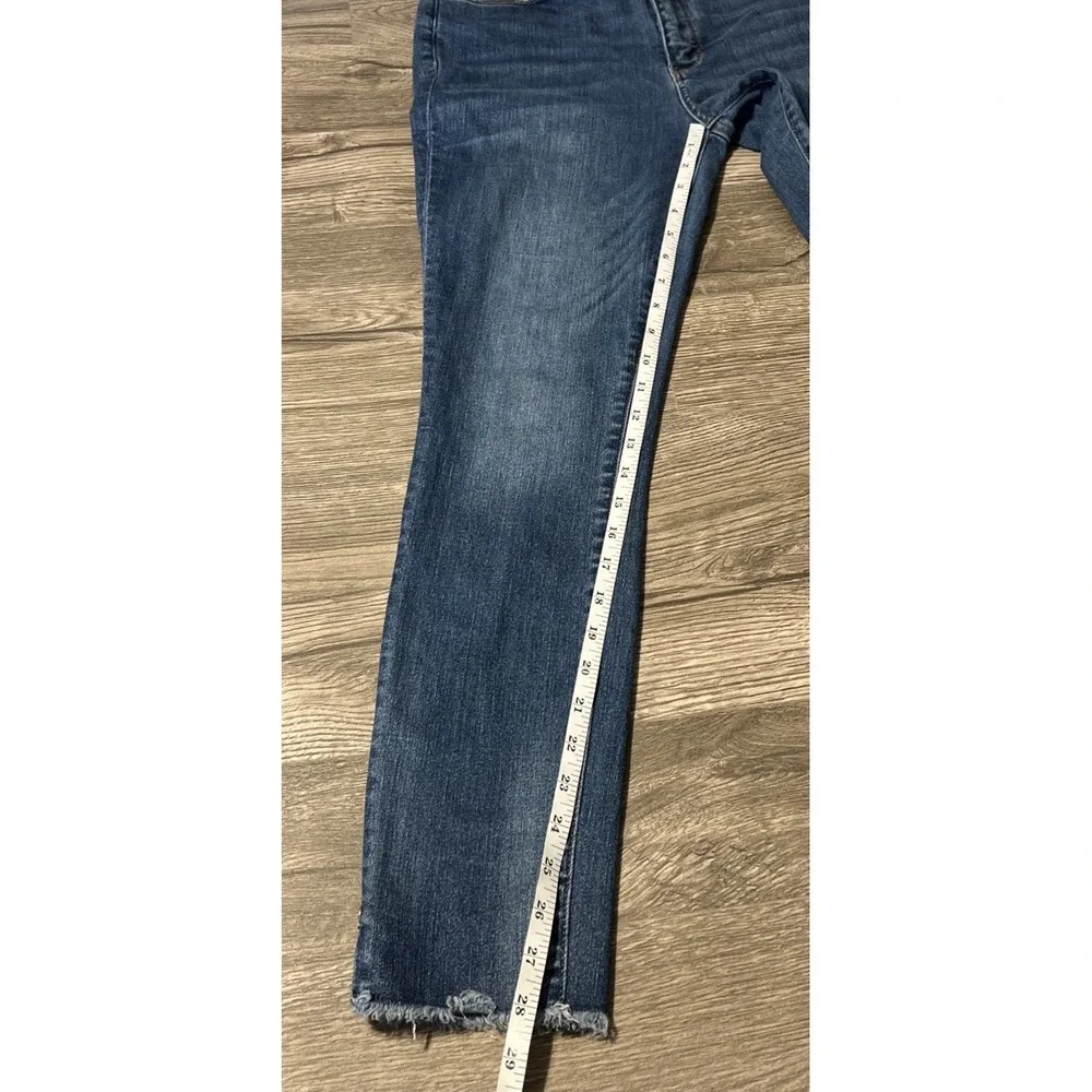 Judy Blue High Waisted Frayed Slit Hem Skinny Fit Jeans Size 13/31 (30x28) - Picture 7 of 10